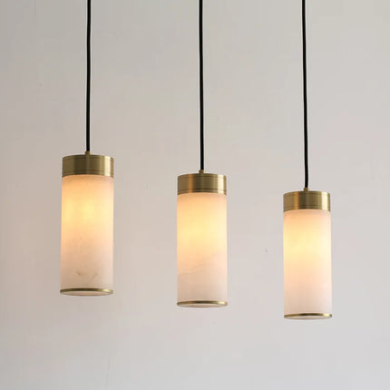 Suspension rétro en cuivre avec abat-jour marbre pour intérieur et jardin — LZ4X9P