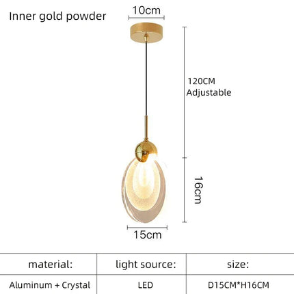 Lustre nordique en cristal pour décoration moderne et élégante — LZ4X9T