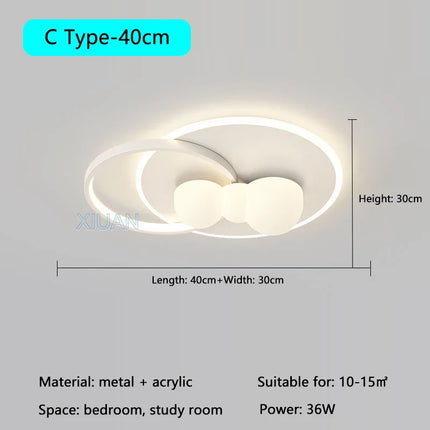 Plafonnier minimaliste avec suspension bulle et lustre nuage — LZ4Q9X2