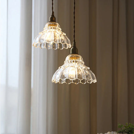suspension en verre et laiton style japonais design nordique luxe