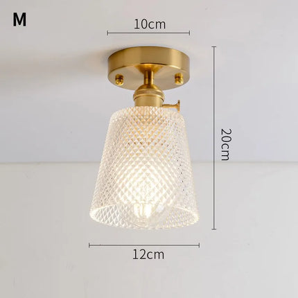 Lustre vintage japonais en verre pour balcon et entrée — LZ4M9Q2