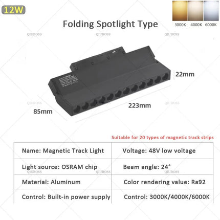 Spot magnétique moderne intégré pour rails d’éclairage — LZ4P9XQ