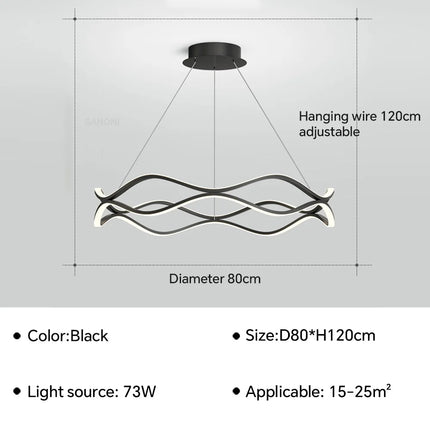 Suspension LED moderne pour décoration intérieure élégante et luxueuse — LZ4X9P