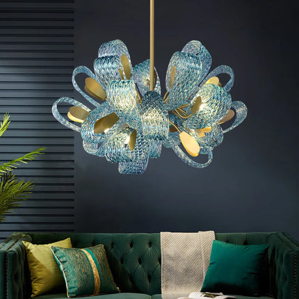 Lustre moderne en laiton et verre pour décoration maison 2022 — LZ4XJ9