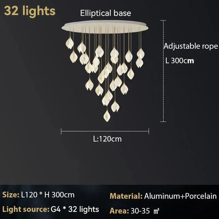 Suspension Magnolia pour décoration intérieure et éclairage raffiné — LZ4X9T