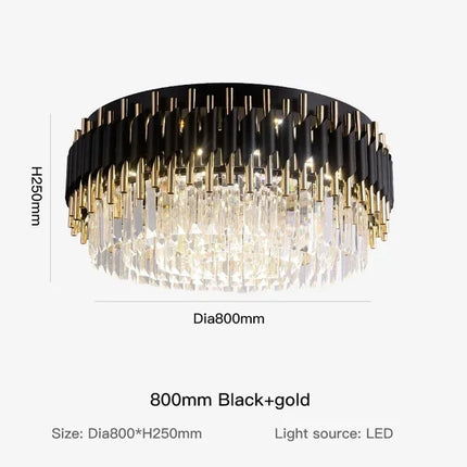 Plafonnier LED suspendu en cristal style nordique décoratif — LZ4X9P2Q