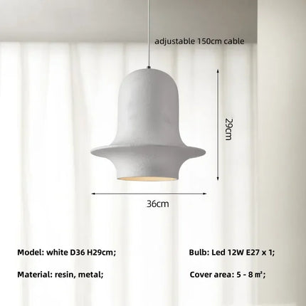 Suspension en résine style loft nordique wabi sabi — LZ4X9M