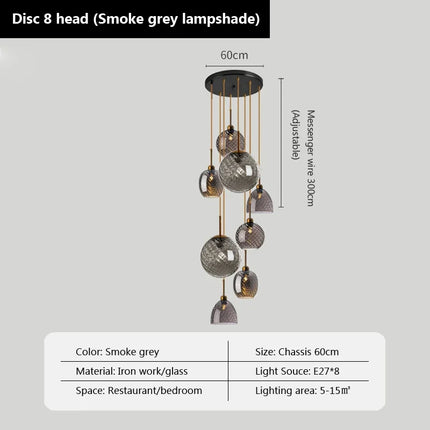 Suspension en verre pour éclairage décoratif intérieur moderne — LZ4X9T