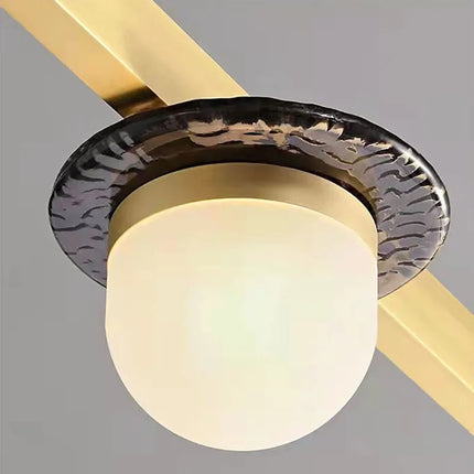 Lustre LED suspension en verre style art déco — LZ4F7Q1
