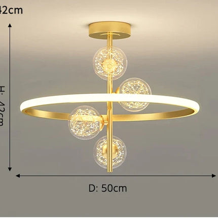 Lustre LED suspension boule style nordique pour intérieur — LZ4X9M