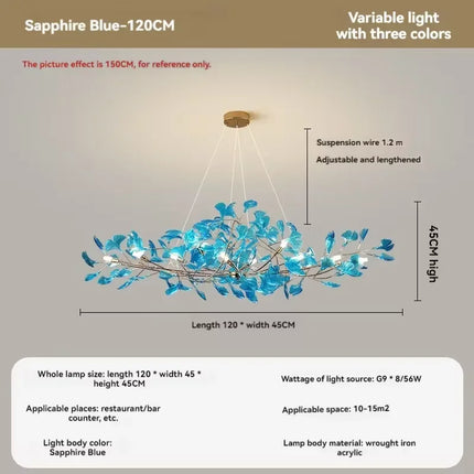 Lustre nordique Artpad avec feuilles en acrylique pour intérieur — LZ4X9M