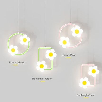 Lustre suspension fleur pour chambre bébé fille — LZ4N8Q7P