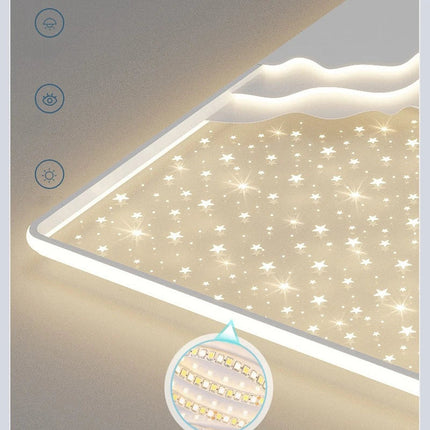 Plafonnier LED intelligent design ciel étoilé pour salon et salle à manger — LZ4P9XJ2