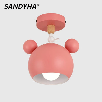 Plafonnier enfant style nordique motif panda dessin animé — LZ4X9Q2