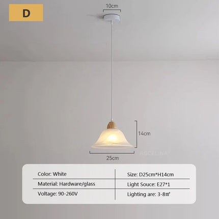 Suspension en verre au design nordique pour intérieur moderne — LZ4X9P