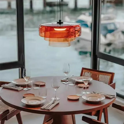 Lustre suspension nordique en fil de verre pour décoration intérieure — LZ4X9B