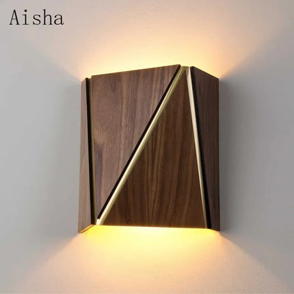 Applique murale en bois massif au design japonais élégant — LZ4P9XQ