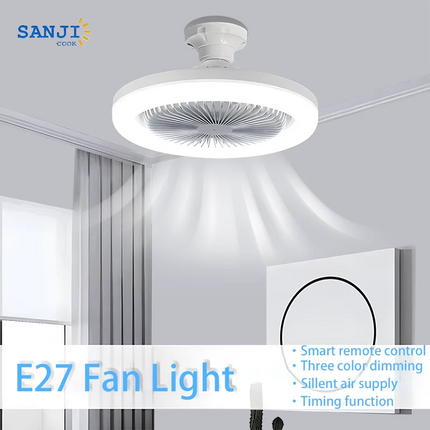 plafonnier led intelligent avec ventilateur et télécommande