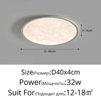 Rond-Blanc-40cm / 3 couleurs sans télécommande