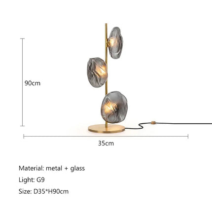 Lampadaire en verre au design nordique pour intérieur moderne — LZ4X9P2