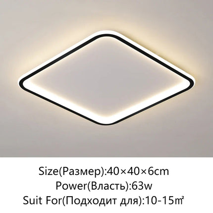 plafonnier led moderne simple variable ronde ou carrée