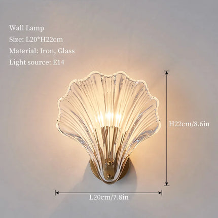 Lustre en verre forme coquillage pour ambiance romantique — LZ4X9T2