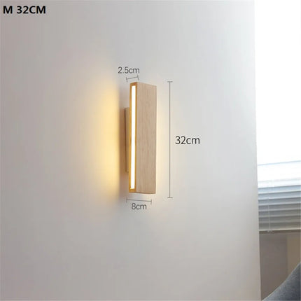 applique murale led en bois design moderne pour intérieur