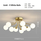 Or 9 Boules Blanches / Blanc froid 6000K