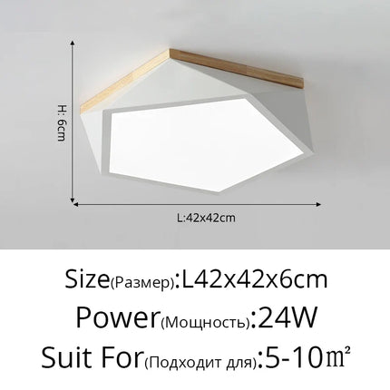 Plafonnier LED moderne aux formes géométriques simples — LZ4X9T1