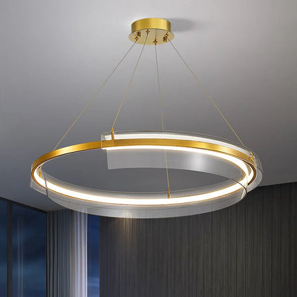Lustre LED dimmable anneau simple pour maison et hôtel — LZ4T9X