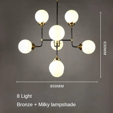 lustre artistique en verre pour décoration intérieure moderne