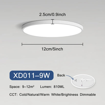 Plafonnier LED rond ultra mince à montage en surface — LZ4N7Q2F