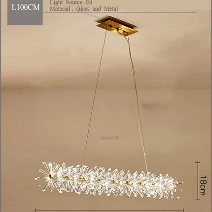 Lustre moderne en cristal pour éclairage intérieur élégant — LZ4X9P2