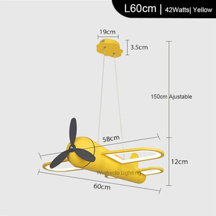 Lustre LED en forme d’avion pour chambre d’enfant — LZ4X9P