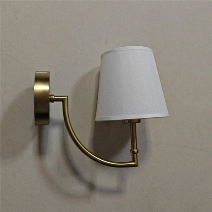 Applique murale nordique avec abat-jour en lin moderne — LZ4X9T