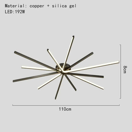 Plafonnier LED en cuivre au design artistique moderne — LZ4X9T2