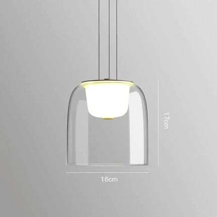 suspension à led avec couvercle en verre moderne