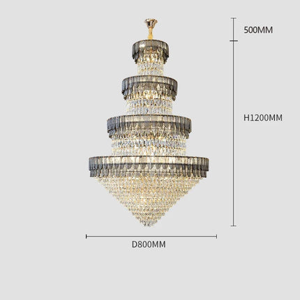 Lustre cristal design contemporain pour salon et hôtel — LZ4X9M