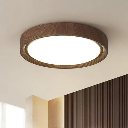 Plafonnier LED minimaliste imitation bois au design moderne — LZ4X9P