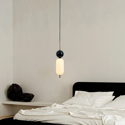 Suspension LED réglable en boule acrylique effet marbre naturel — LZ4X9T