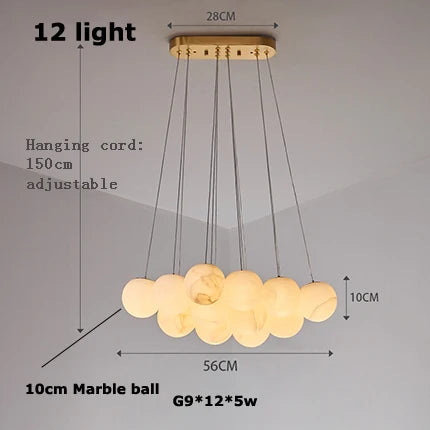 Plafonnier classique en marbre chinois collection Pingpong — LZ4XJ9