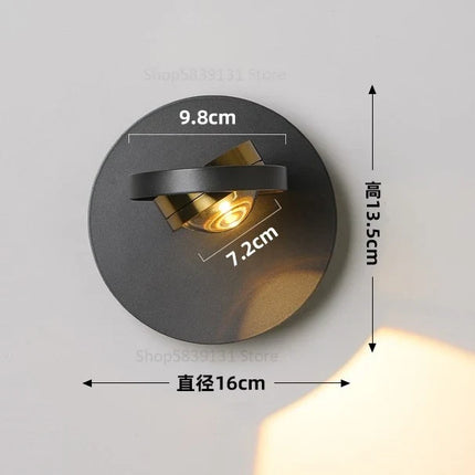Applique murale LED rotative 360° avec protection oculaire — LZ4P9XQ