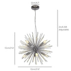 Pendentif Argent 55cm / Lumière froide