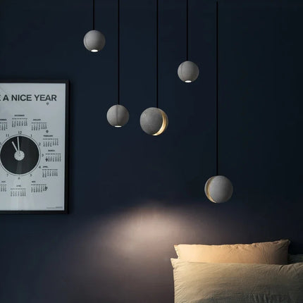 Suspension ronde en ciment au style vintage pour intérieur — LZ7D9X