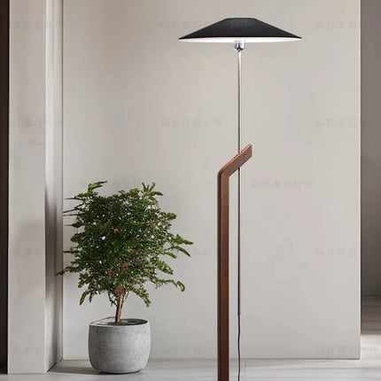 Lampadaire en bois massif style japonais wabi-sabi design Bauhaus — LZ4X7M