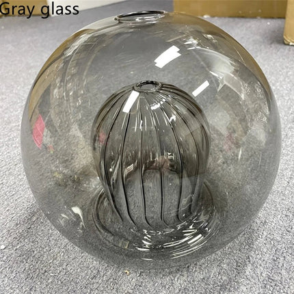 Suspension ronde en verre au design industriel lumineux et élégant — LZ4X9T2