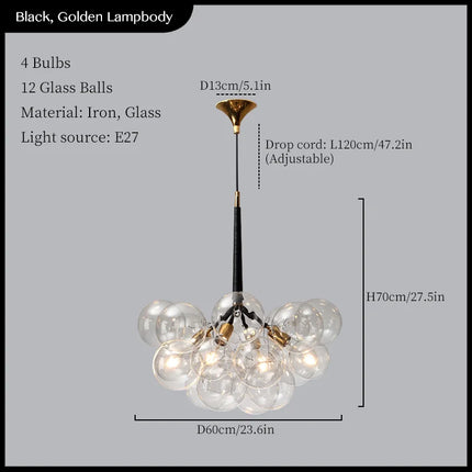 suspension moderne en verre pour décoration intérieure élégante