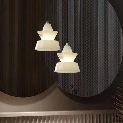 Suspension lustre en marbre naturel style rétro nordique — LZ4X9T