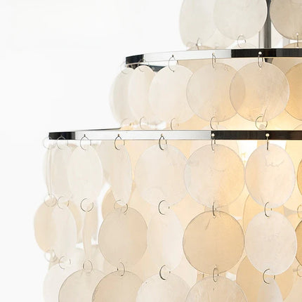 Lustre coquillage romantique avec carillon éolien style nordique — LZ4X9P2Q