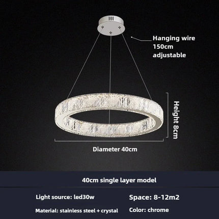 Lustre moderne en cristal pour éclairage élégant — LZ4P9XQ